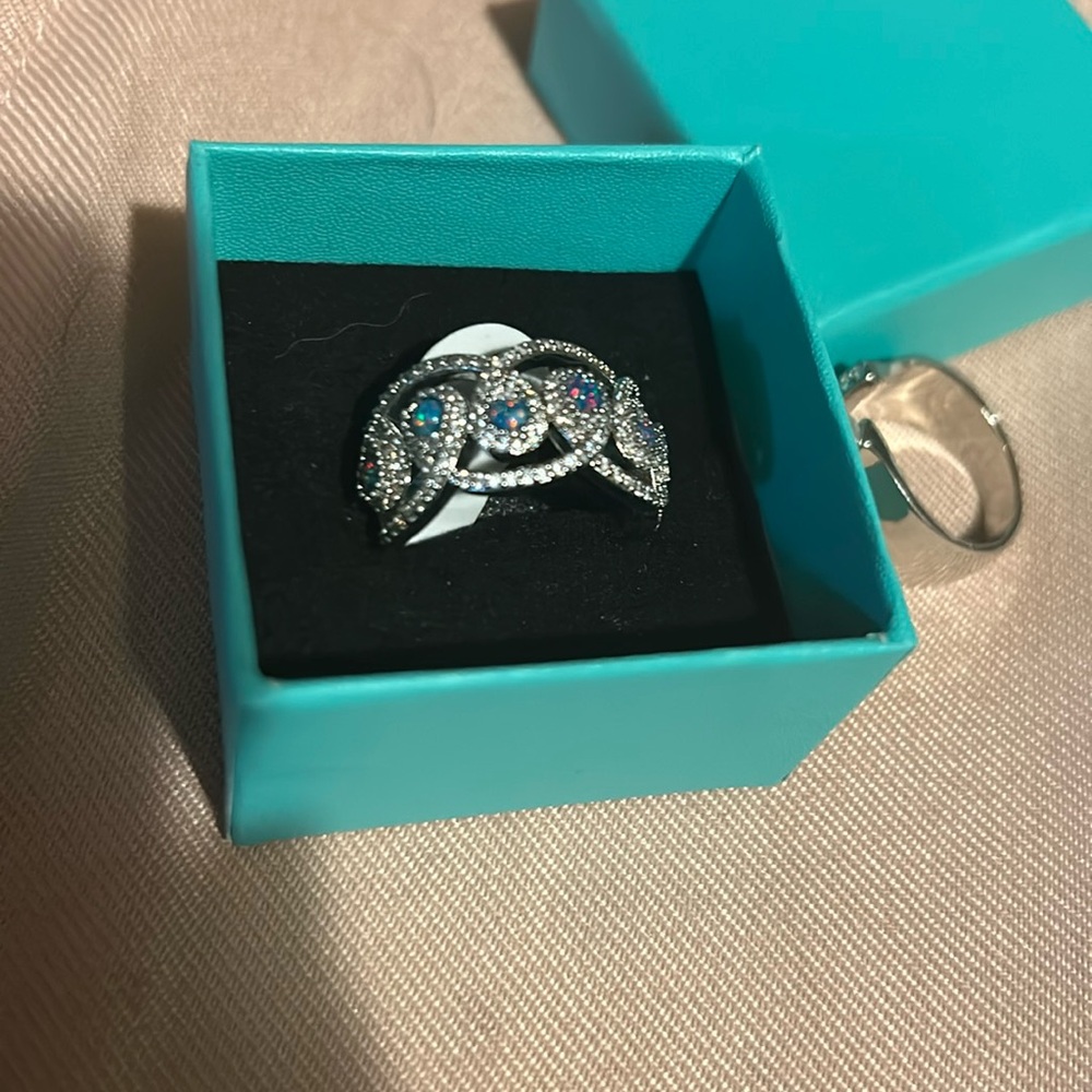💣 Bomb Party Created Blue Fire 🔥 Opal NWT 9 Rodium Plated
